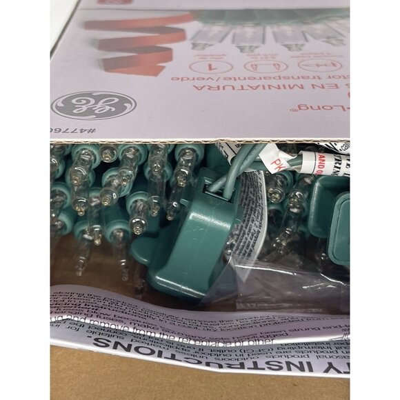 GOLD MINIATURE STRING•A•LONG LIGHTS-GENERAL ELECTRIC-20 FT-100 Count Green Wire - Picture 5 of 5